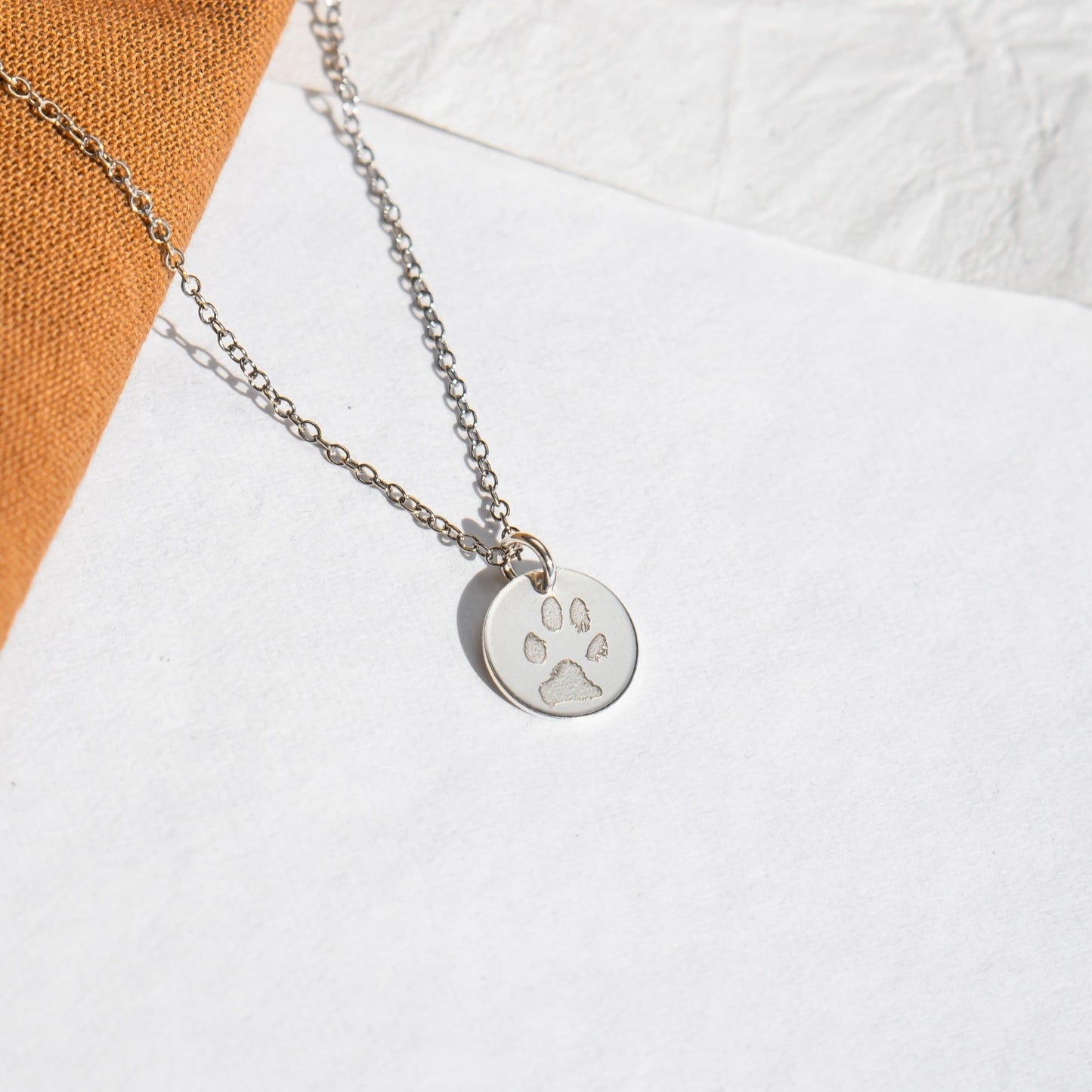 Sterling Silver - Image Disc Necklace - Pets Pendant