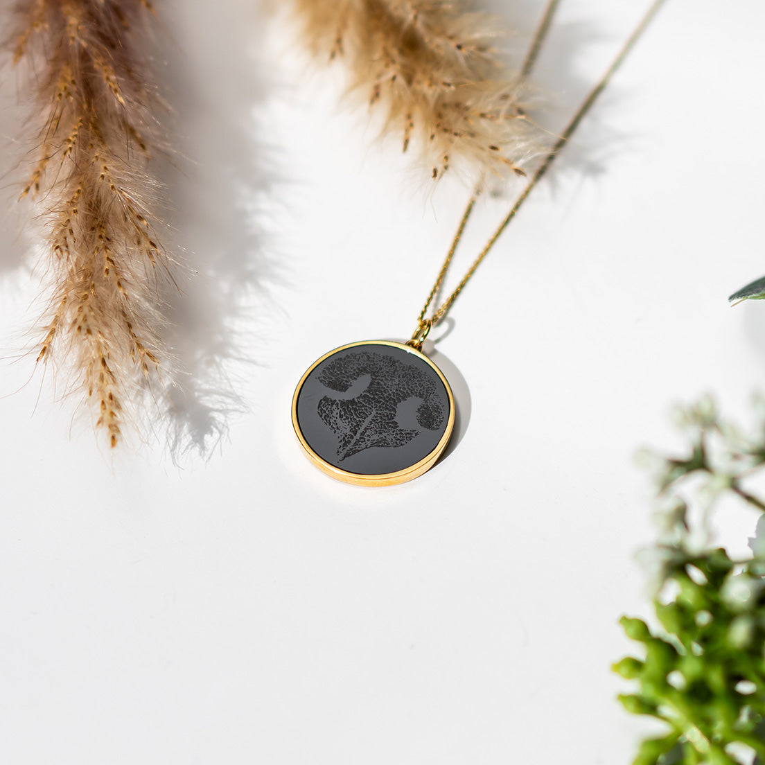 Mounted Black Diamond - Pets Pendant