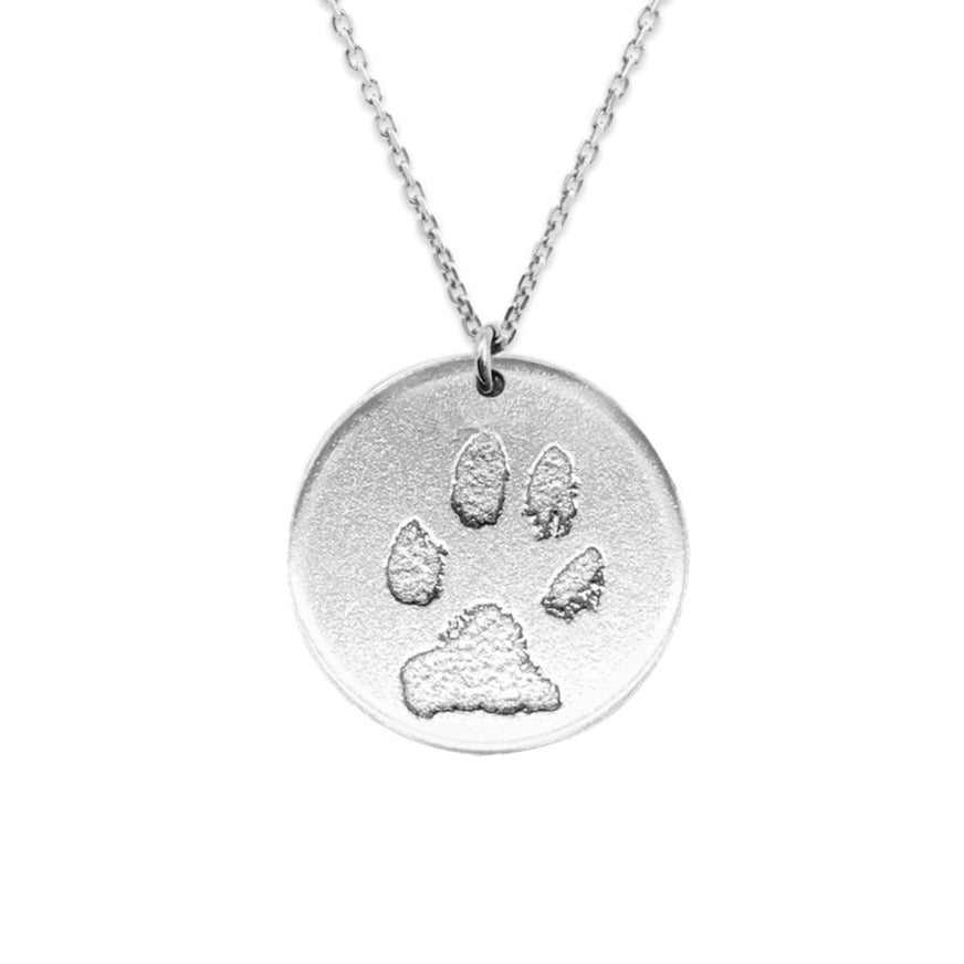 Sterling Silver - Image Disc Necklace - Pets Pendant